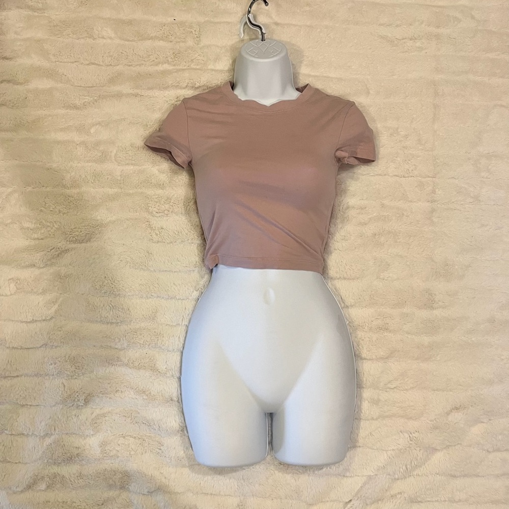 Baby pink crop too size xs